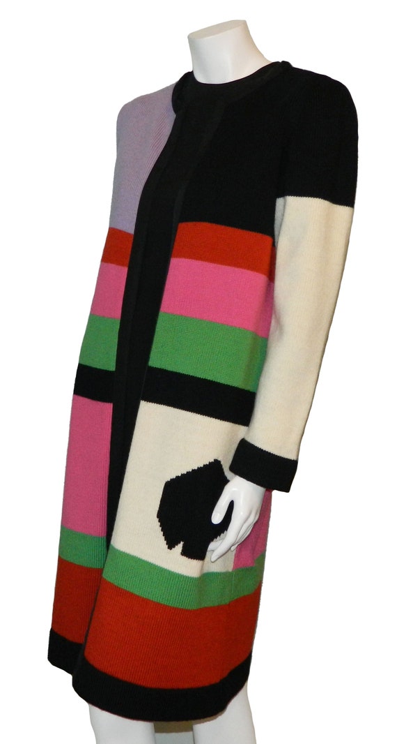 Vintage Mary McFadden Color Block Sweater - image 7