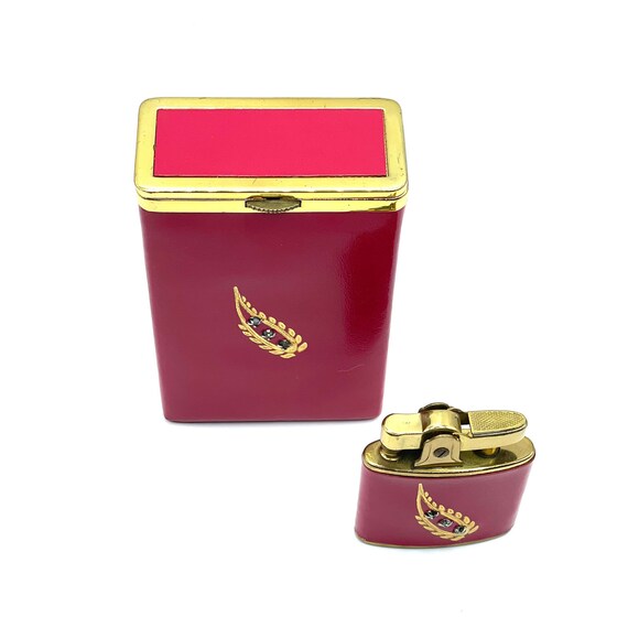 Vintage 1960s Cigarette Box and Lighter Gem
