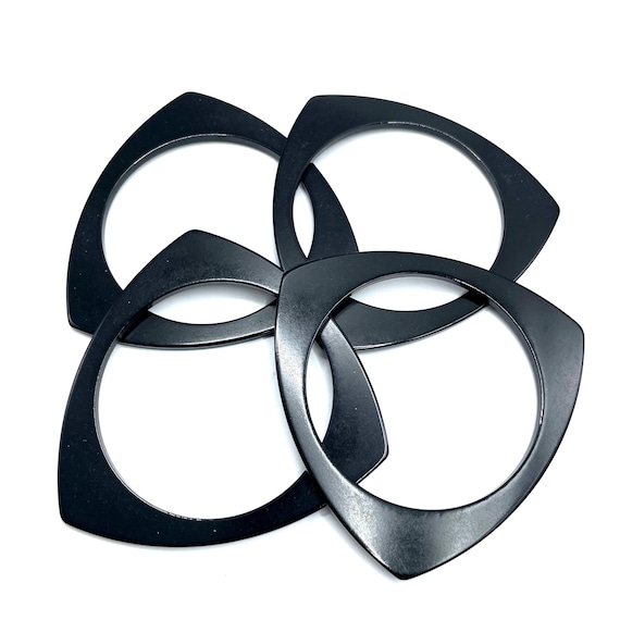 Triangular Bakelite Bangle Bracelets Lot of 4 - image 5