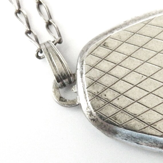 Antique Sterling Silver Locket Pendant Necklace - image 8