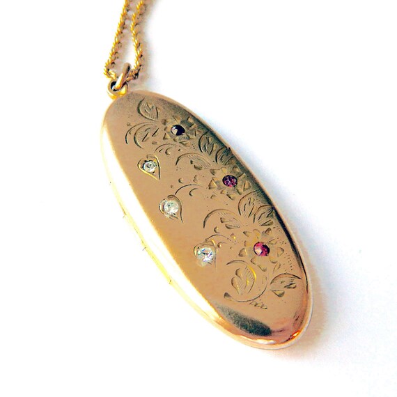 Antique Edwardian Locket Pendant Necklace - image 8
