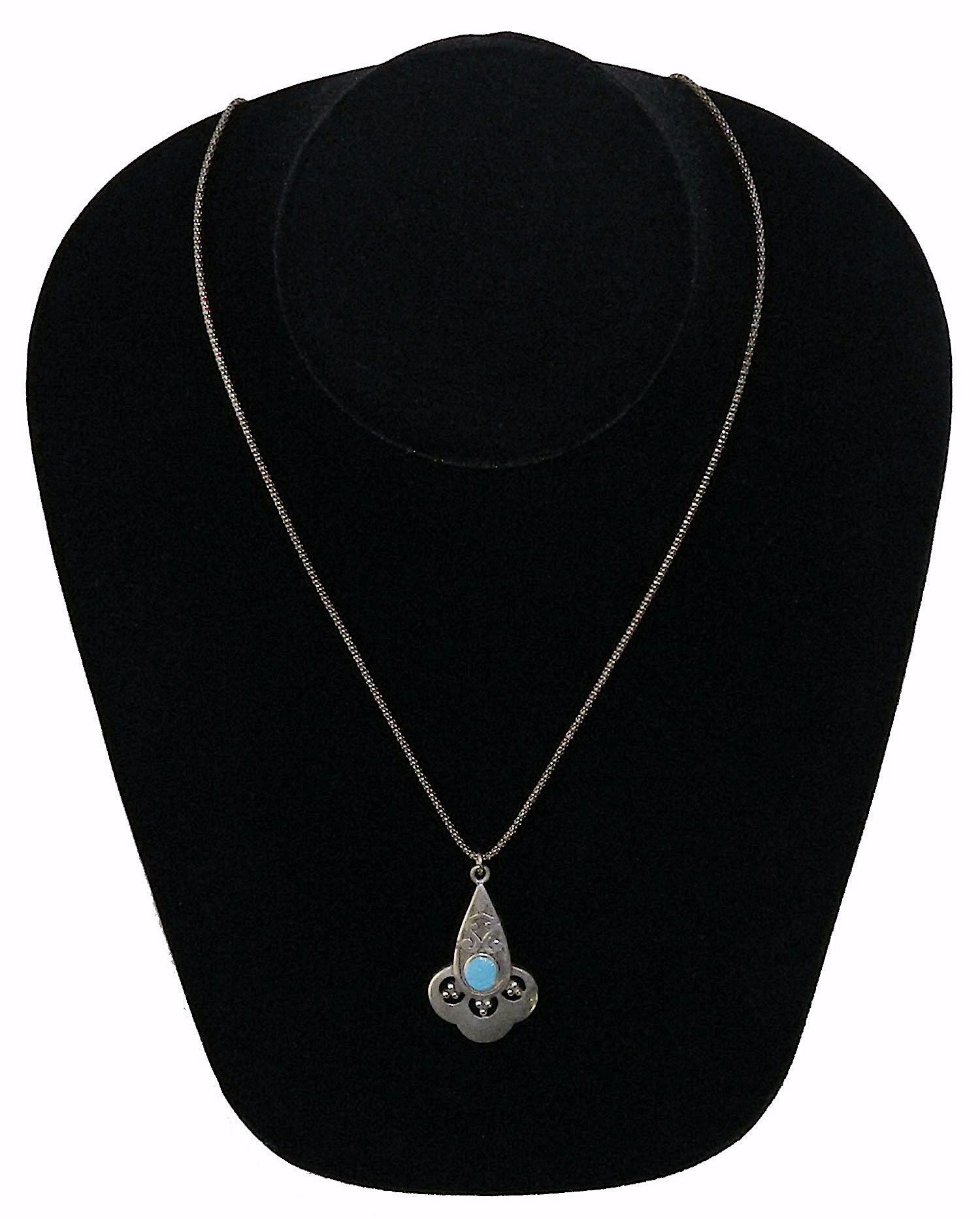 Vintage Silver Pendant Necklace Etsy UK