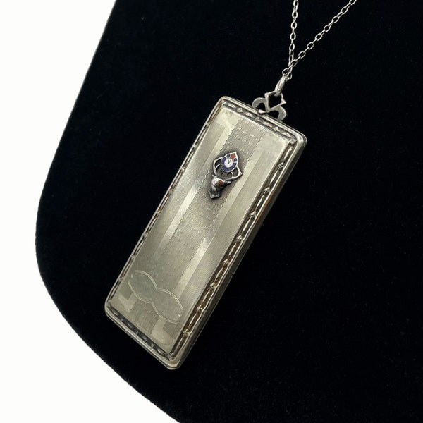 Antique Nickel Silver Stamp Case Locket