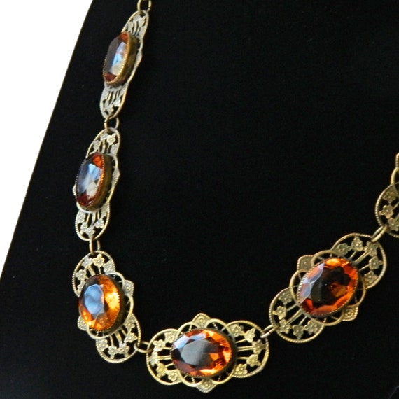 Antique 1920s Czech Glass Necklace - image 4