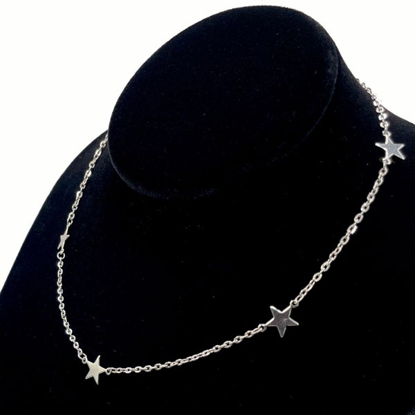 Vintage Silver Star Necklace Never Worn by Park Lane