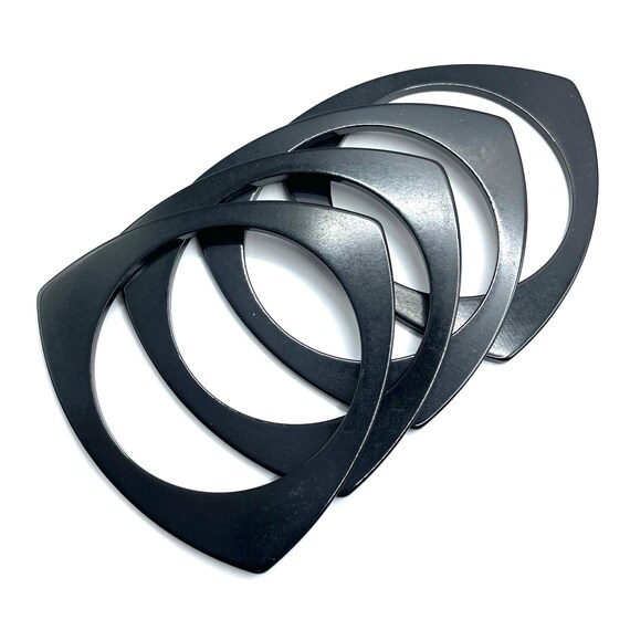 Triangular Bakelite Bangle Bracelets Lot of 4 - image 7