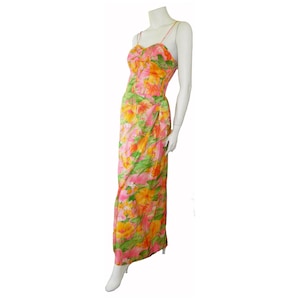 Vintage 1960s Long Hawaiian Sarong Style Dress