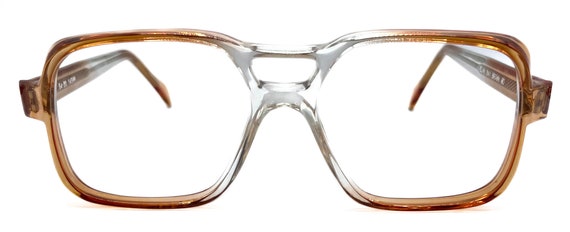 Mens Vintage Amber Fade Eyeglass Frames Never Used - image 5