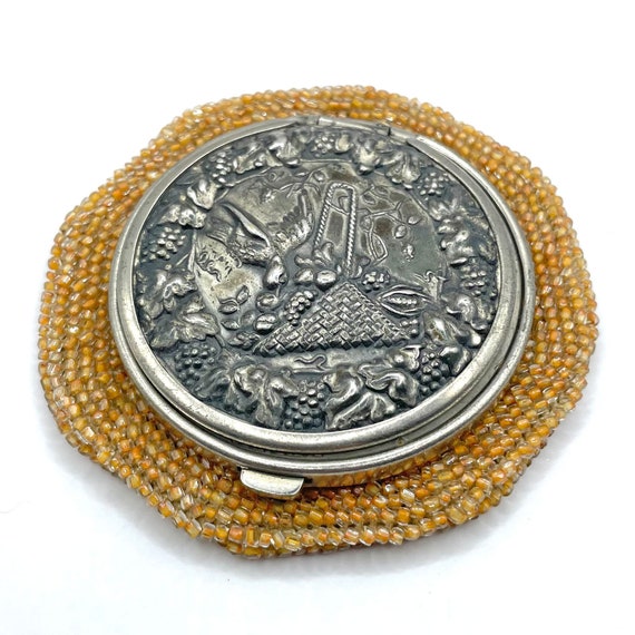 Antique Victorian Beaded Coin Purse with Repoussé… - image 9