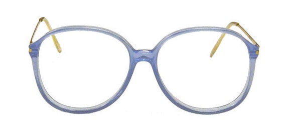 Vintage Unworn 1980s Blue Eyeglass Frames Never U… - image 3