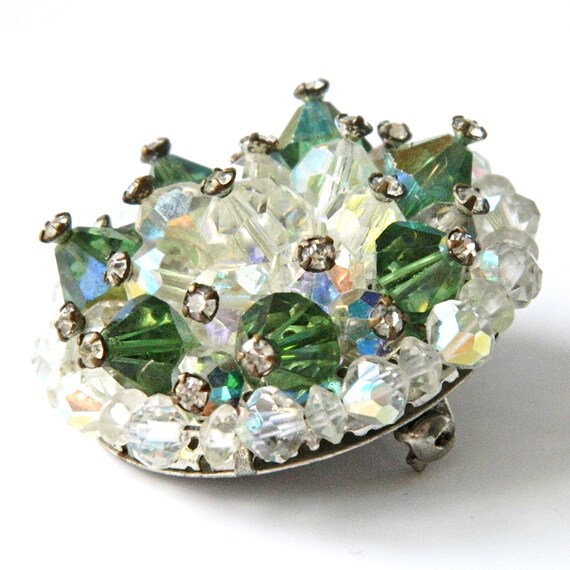 Vintage 1950s Bicone Aurora Borealis Crystal Rhin… - image 8