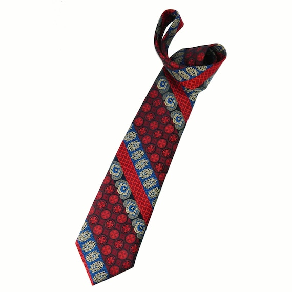 Vintage 1970s Red White and Blue Tie - image 3
