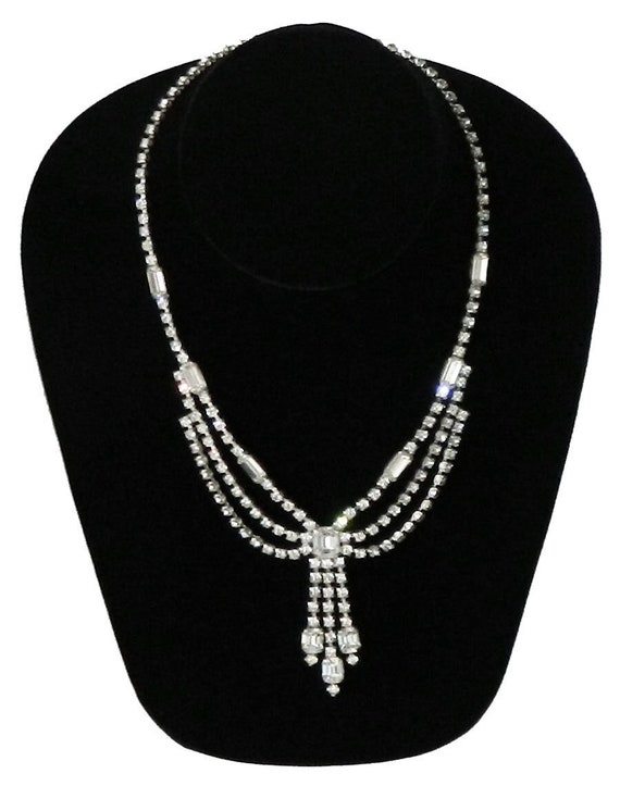 Vintage 1950s Kramer Rhinestone Necklace - image 1