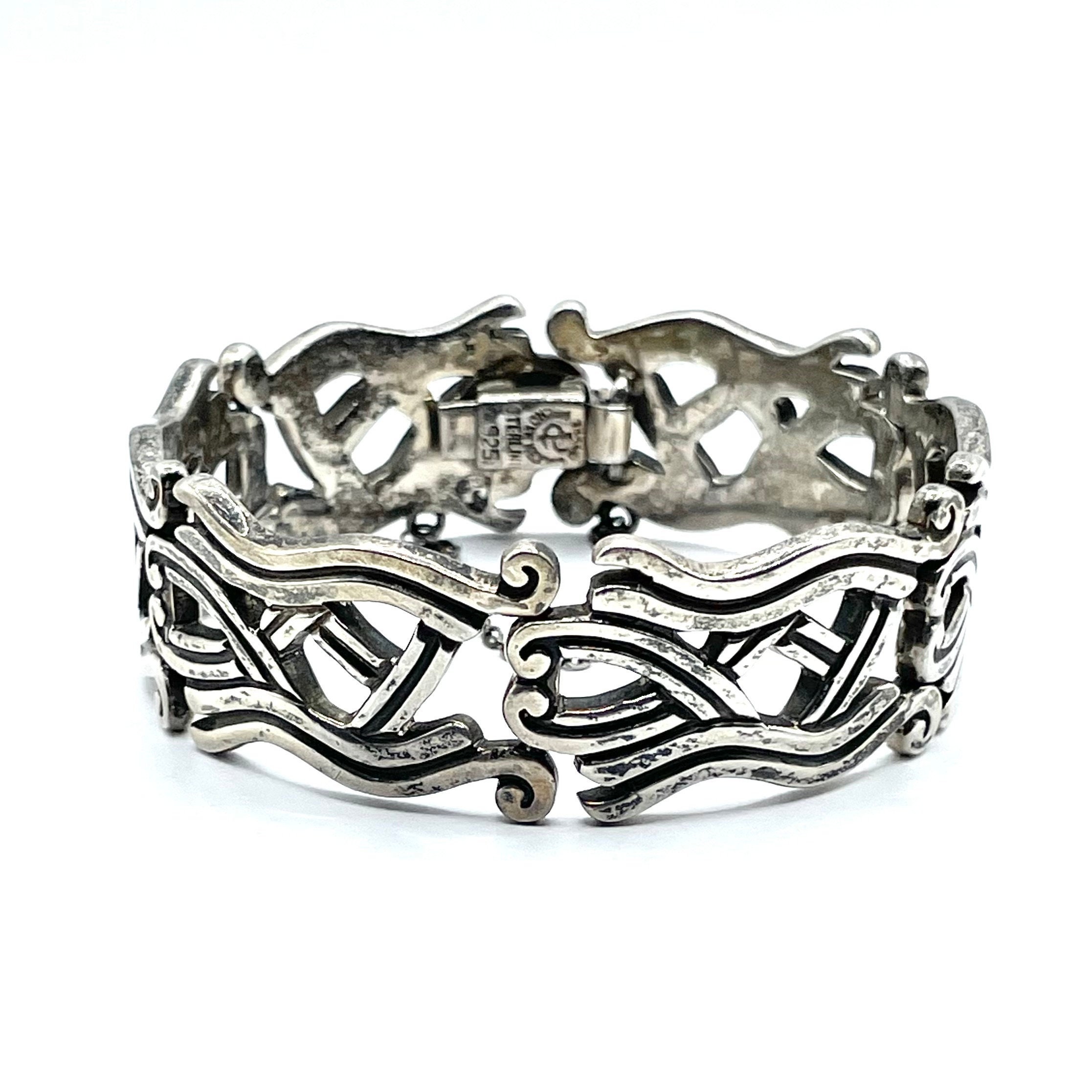 Vintage Mexican Sterling Silver Designer Bracelet - Etsy