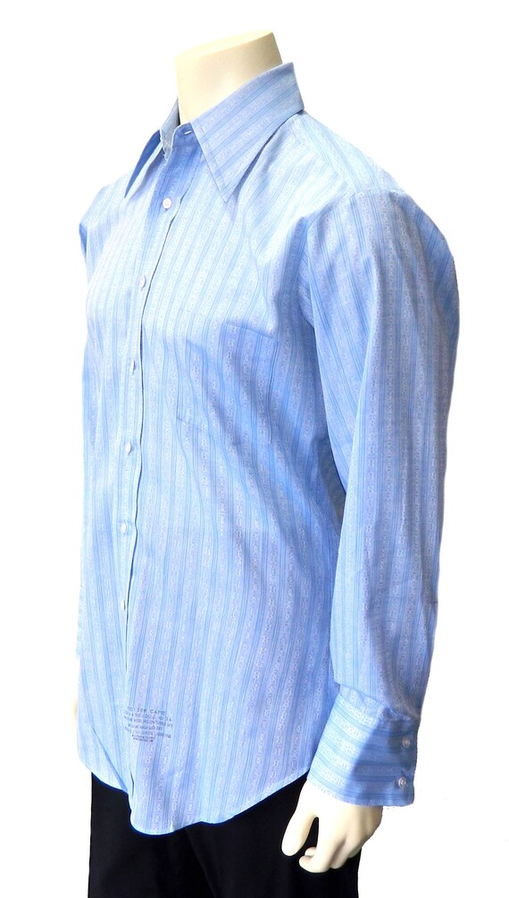 Vintage 1970s Striped Shirt Size Large - image 3