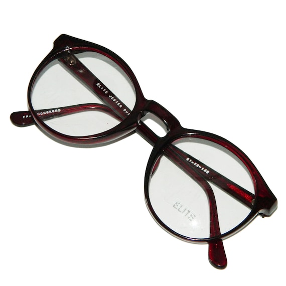 Vintage Burgundy Red Eyeglass Frames Never Used - image 4