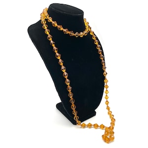 Vintage Long Glass Sautoir Flapper Beads Necklace 1920s