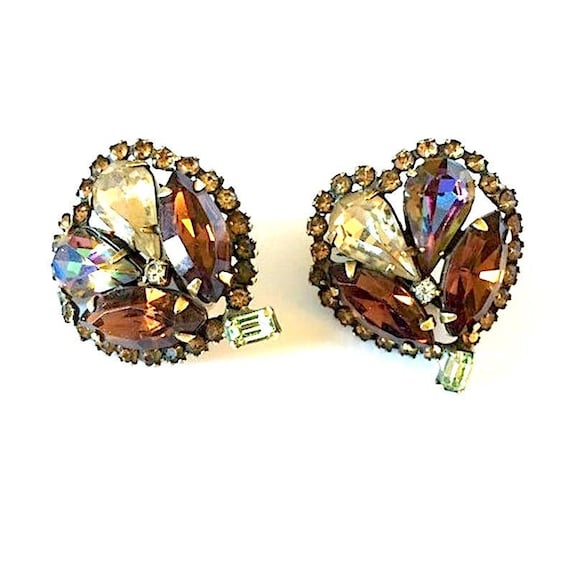 Vintage Vendome 1950s Rhinestone Earrings - image 2