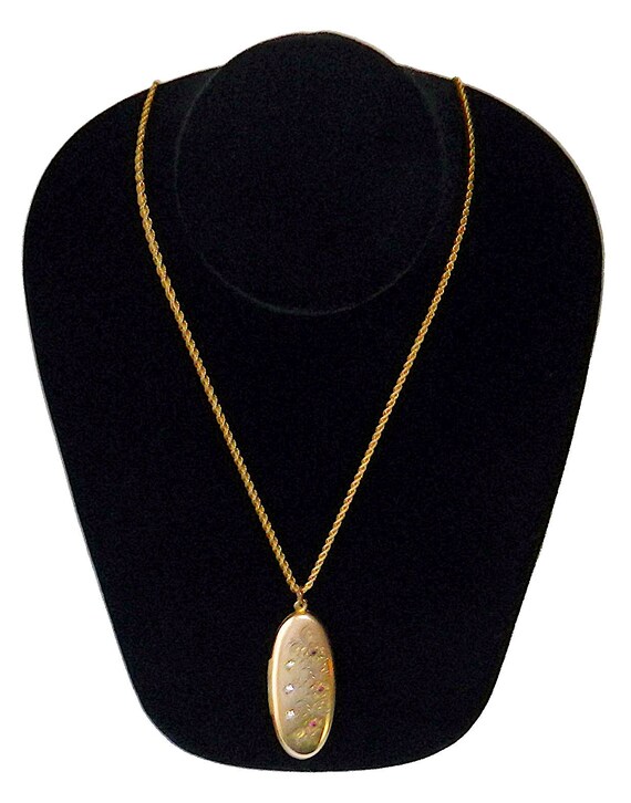 Antique Edwardian Locket Pendant Necklace - image 2