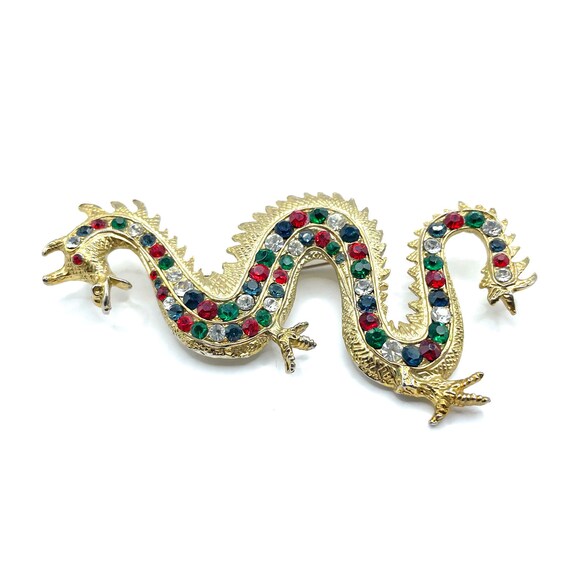 MANZHEN Delicate Mix Color Rhinestone Dragon Brooch Pin - Alloy Crystal For Shirts & Jackets - View #5
