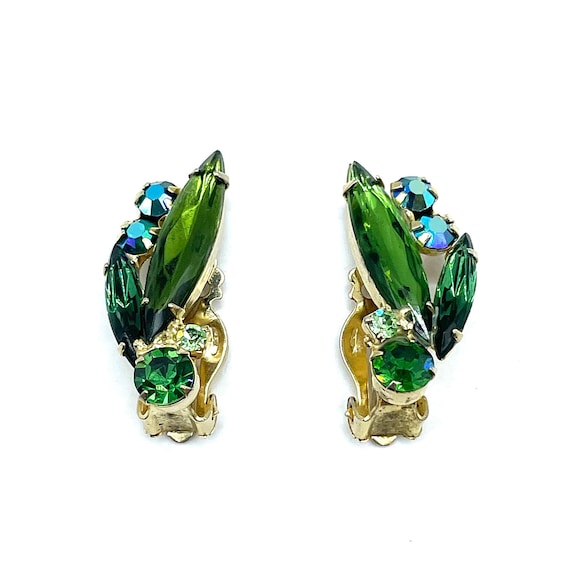 Vintage 1960s Juliana Rhinestone Clip On Earrings - image 9