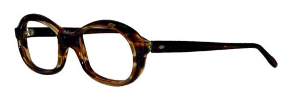 Vintage 1960s Mod Amber Eyeglass Frames Never Used - image 8