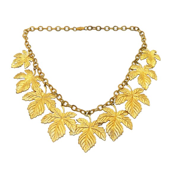 Vintage 1930s Maple Leaf Necklace - image 9