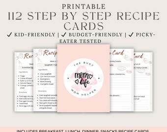 112 Step-by-Step Family Recipe Cards – Easy, Kid-Friendly, & Budget-Friendly