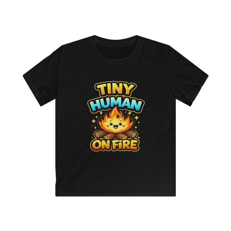 Tiny Human On Fire Toddler Tee (Black)