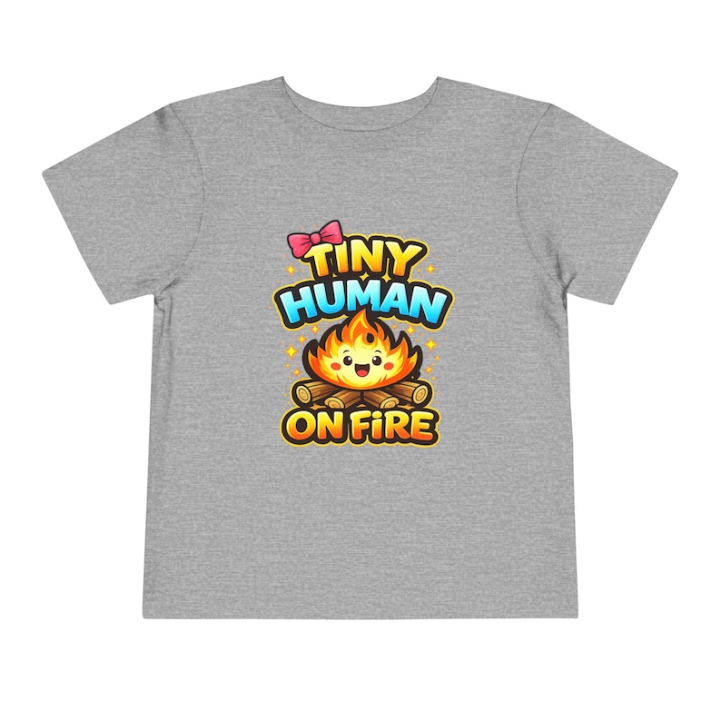 Tiny Human On Fire Toddler Tee (Grey)