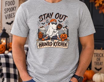 Halloween Pickleball Shirt, Stay Out of the Haunted Kitchen Tee, Funny Pickleball Ghost Shirt, Spooky Season Pickleball Gift
