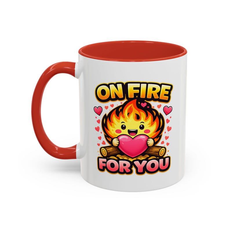 Heart On Fire For You Mug
