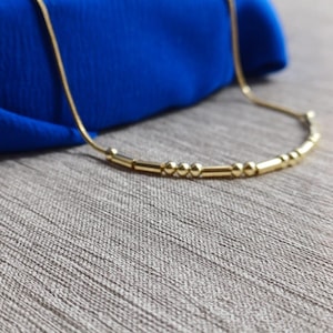 14K Gold Custom Morse Code Necklace | Hidden Message Gift for ...