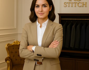 Women’s Tailored office Pantsuit | Business Formal Suit Set | Elegant Blazer & Trousers for Office, Meetings Suit, Events Suit | RS Stitch