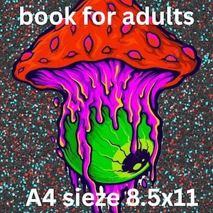 Trippy Stoner Coloring Book: Psychedelic Art, Mandala Designs (A4 PDF File