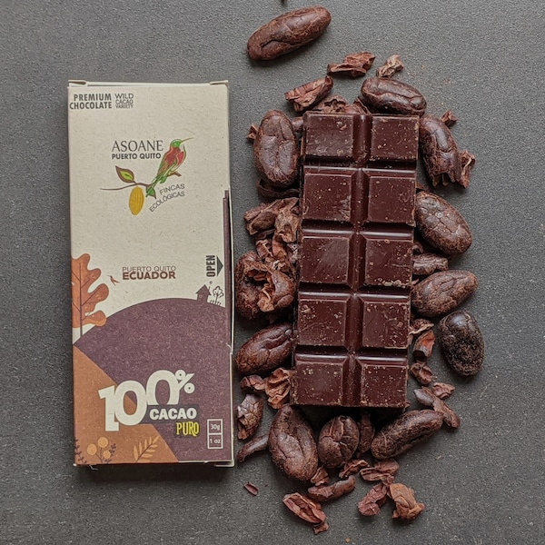 100% unsweetened organic dark chocolate (30g net weight)