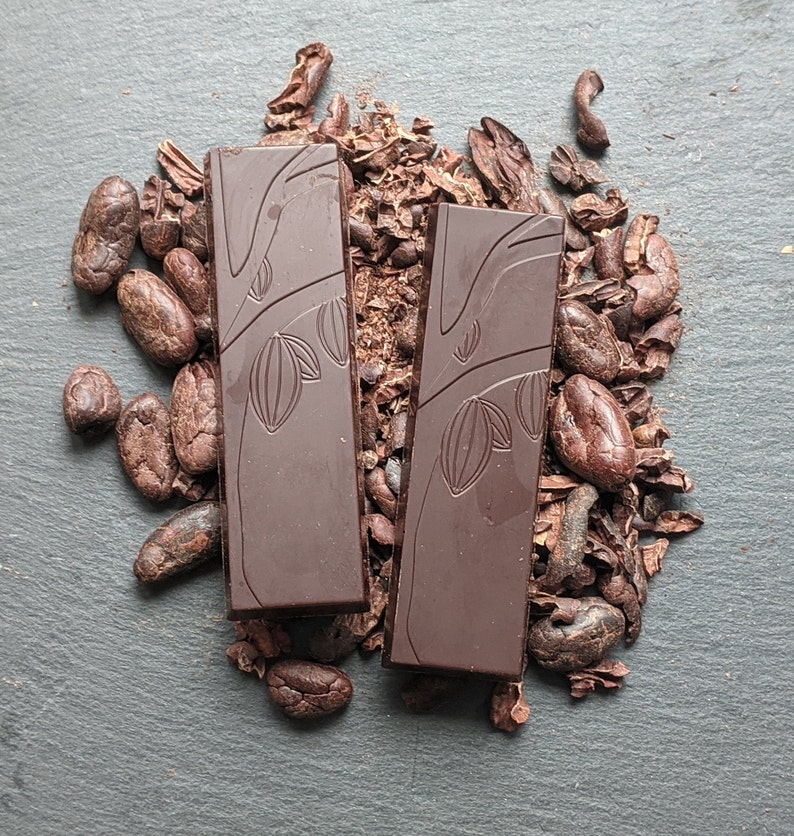 100 Cacao unsweetened Organic Chocolate Bars pack of Two 30g Bars Etsy