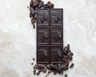 75% Dark chocolate bar made with organic, shade-grown cacao imported from Finca Sueños in Puerto Quito, Ecuador.