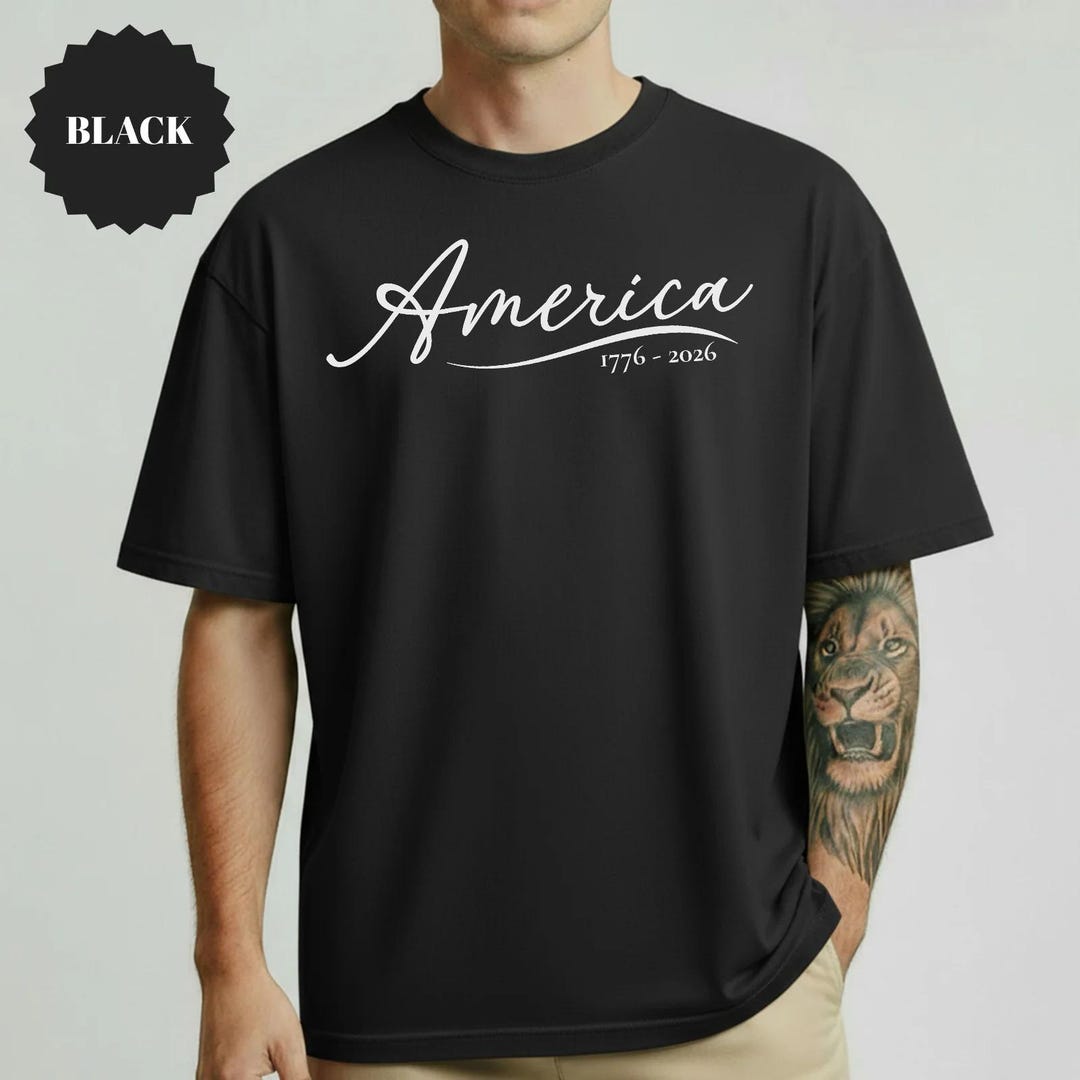 America Script Shirt, 1776 2026 Shirt, 250 Years of Freedom Tee ...