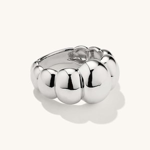 Bubble Ring Chunky Statement Ring Sterling Silver Puffy Cloud Ring Modern Jewelry Gift image 1