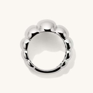 Bubble Ring Chunky Statement Ring Sterling Silver Puffy Cloud Ring Modern Jewelry Gift image 7