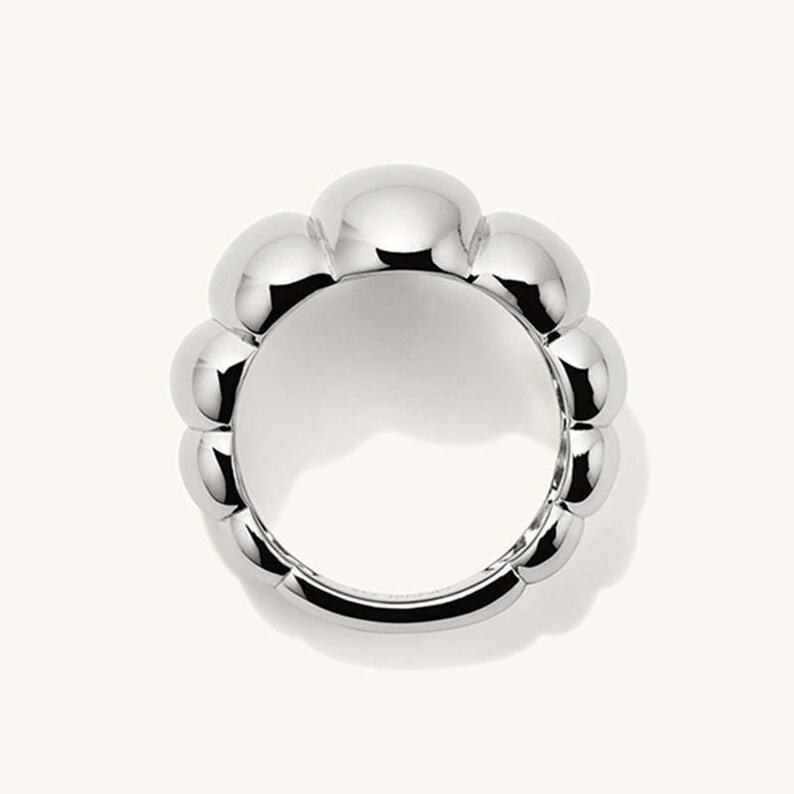 Bubble Ring Chunky Statement Ring Sterling Silver Puffy Cloud Ring Modern Jewelry Gift image 7