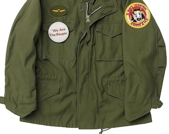 Handmade Men's Cotton M-65 Jacket: Taxi Driver Inspired Military