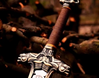 Handgjord Conan Barbaren Atlantesvärdsreplika, Rostfria Stålsvärd, Cosplay-svärd för Samlare, Julklapp, Nyårspresenter, USA