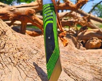 Handmade J2 Steel Kiridashi Knife with Micarta Handle & Leather Sheath, Japanese Style Utility Knife, Artisan Crafted Gift for Him