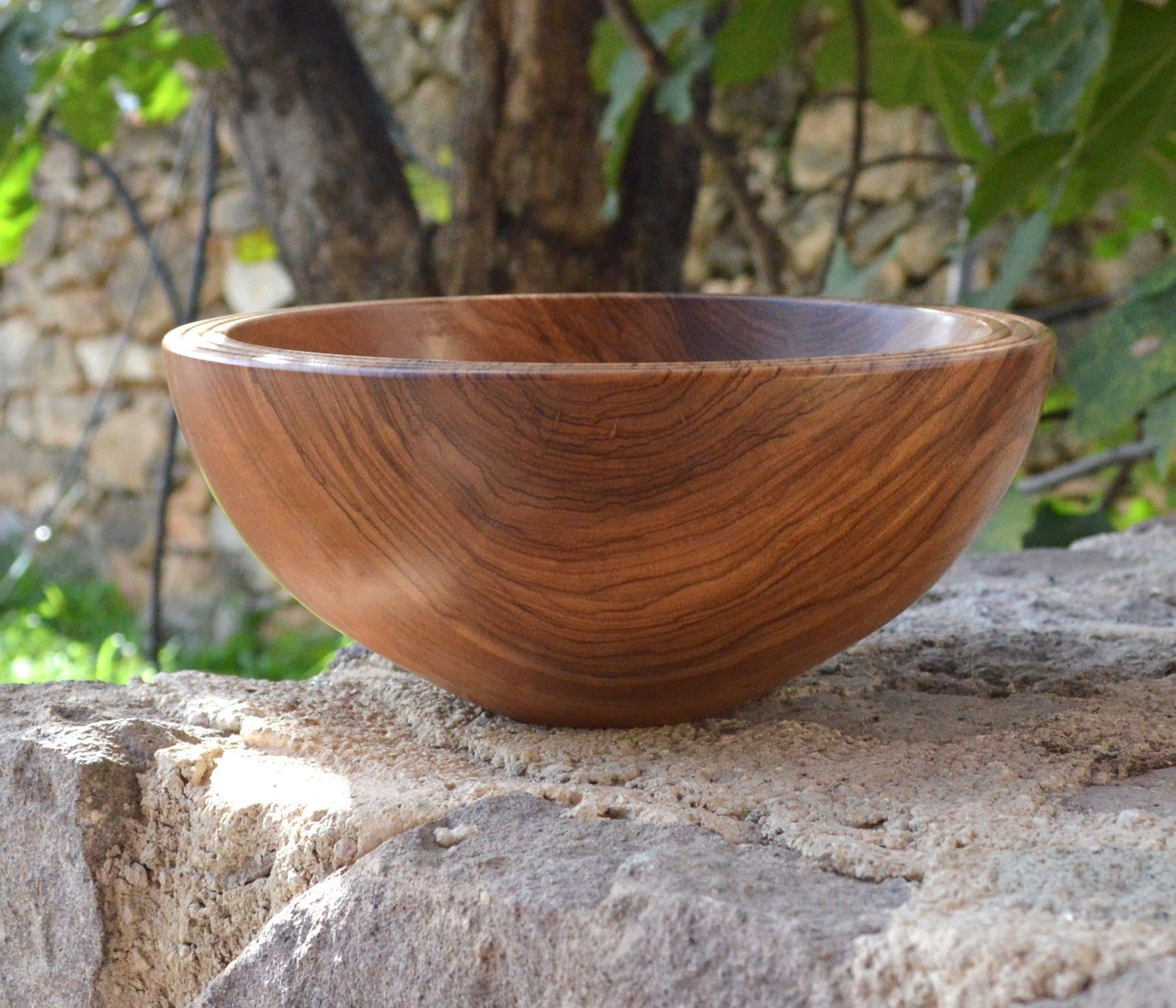 Greek Olive Wood Bowl 22cm 8.66 Wooden Home Decor Etsy