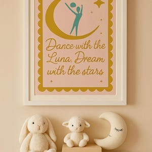 Digital download, digital print, nursery decor, home decor, wall art, Luna art, printable art, moon art, Luna.