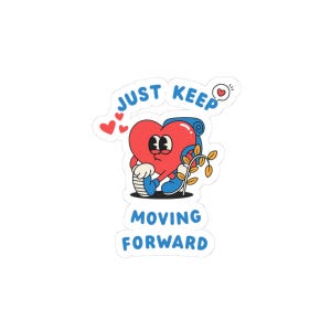 Heart Kiss-Cut Stickers | Positive Vibes, Laptop Decor, Sweet Gifts, Journal Stickers, Sticker Pack