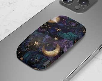 Soporte para teléfono Whimsigoth Celestial Moon and Stars Click-On