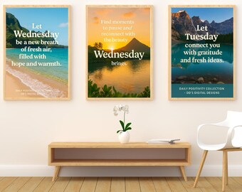 Motivational Quote Nature Prints – 27 PNG Images (Digital Download)